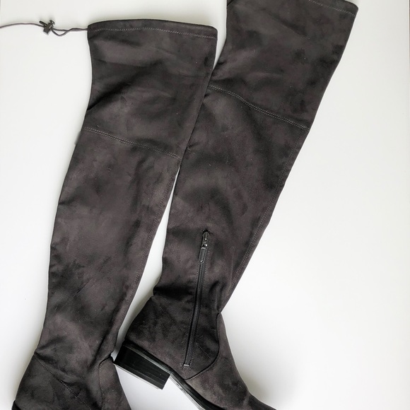 Sam Edelman over-the-knee boots in charcoal gray - Picture 4 of 6
